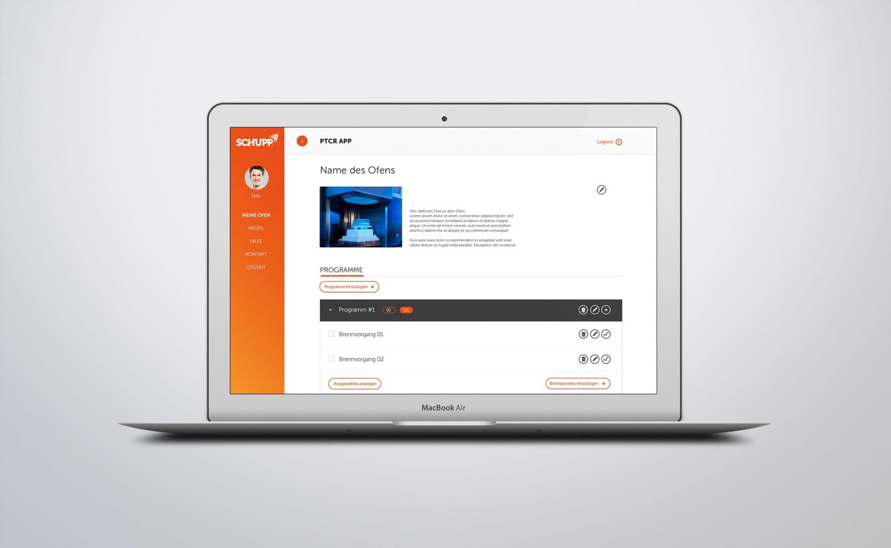 Webbasierte Dokumentation und Auswertung von thermischen Prozessen mit der PTCR WEB APP